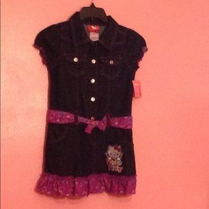 Children's hello kitty dress denim